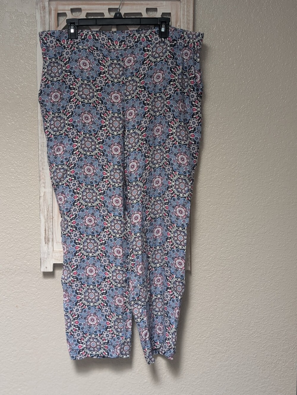 NWT LOFT size XL pull on pants 100% viscose boho floral resort wear summer